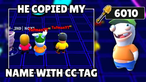 He Copied My Name With CC Tag Stumble Guys Rabbids Event TUFMAN