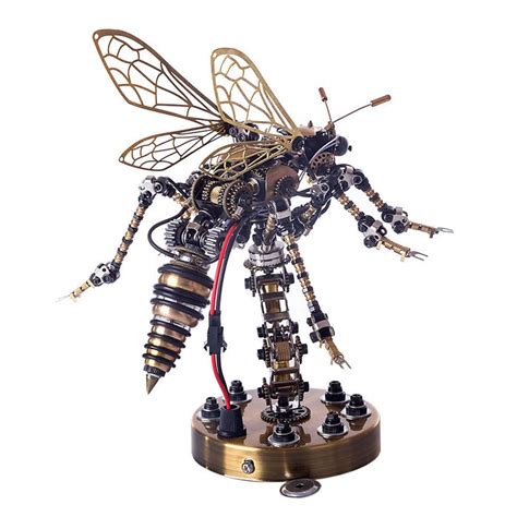 3D Metal DIY Mechanical Wasp Insects Puzzle Model Kit Assembly Jigsaw