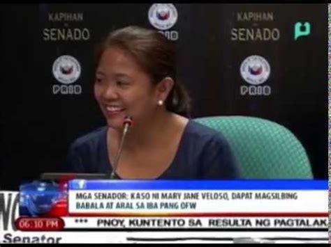 Sen Nancy Binay Kaso Ni Mary Jane Veloso Dapat Magsilbing Babala At