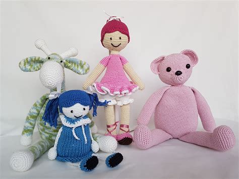 Crochet dolls Lalki zrobione na szydełku hand made dolls cotton