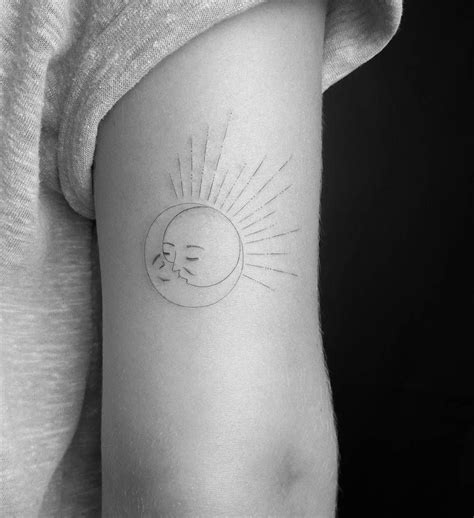 Simple Simple Aesthetic Sun And Moon Tattoo Drawing