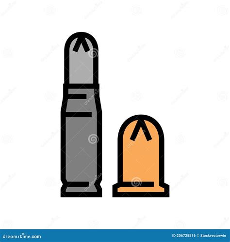 Bullet Types Color Icon Vector Illustration Stock Illustration - Illustration of military, types ...