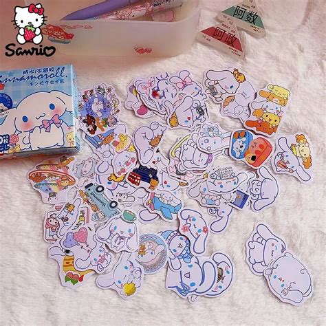 60pcs Anime Stickers Sanrio Accessories Y2k Hello Kitty Things Kuromi