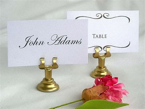 Gold Table Card Holders Place Card Holders Wedding Menu Holder Etsy