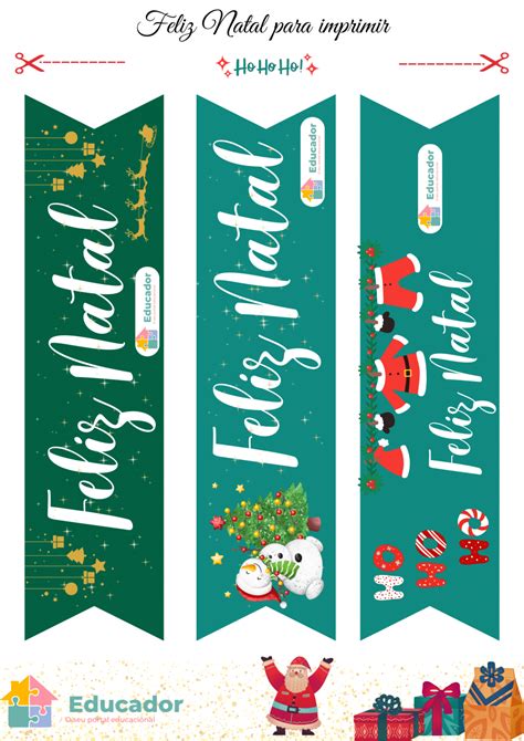 Feliz Natal Para Imprimir - Feliz Natal para imprimir: diversos modelos - Educador
