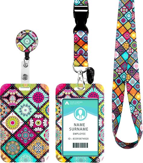 Porte Badge Tour De Cou Avec Porte Carte Cordon Neck Strap Avec Swivel