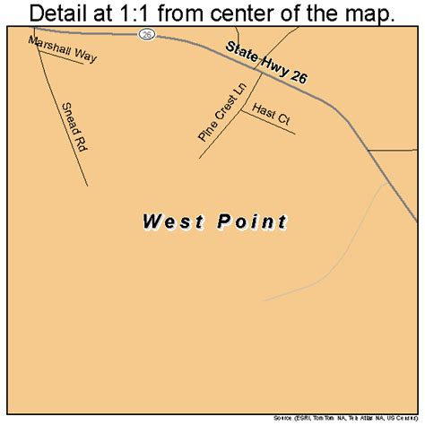 West Point California Street Map 0684732