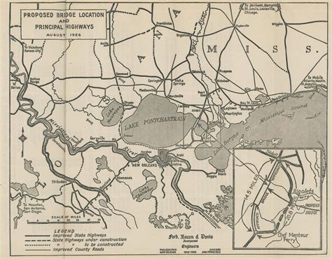 New Orleans Pontchartrain Bridge Company Curtis Wright Maps