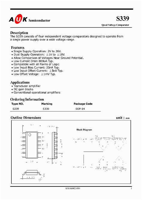 S339_1303660.PDF Datasheet Download --- IC-ON-LINE