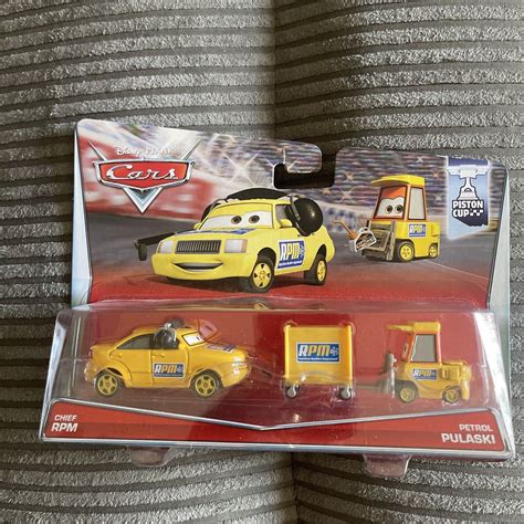 Disney Cars Movie Chief Rpm And Petrol Pulaski Piston Cup Mattel Cdp69