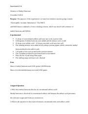 Nitration Of Methyl Benzoate Docx Experiment 16 Nitration Of Methyl