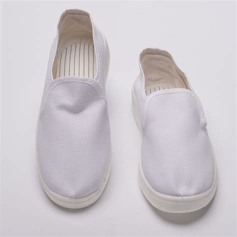 Pu Anti Static Stripe Esd Clean Room Canvas Safety Shoes