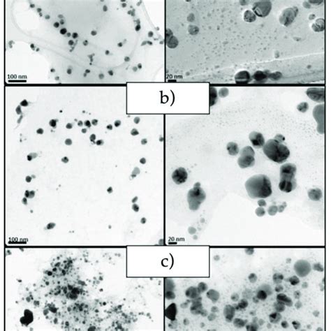 TEM Micrograph Of The Synthesized AgNPs At Different Reaction