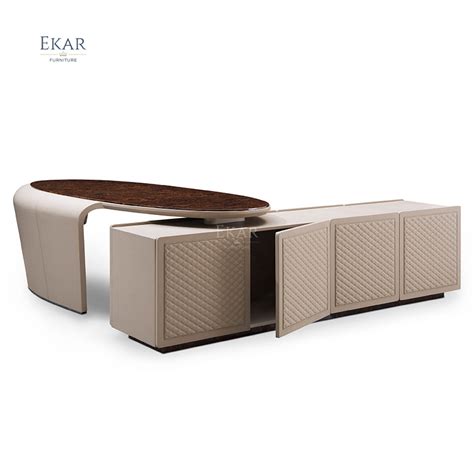 High End Design Modern Luxury High Gloss Veneer Desk Home Office ...