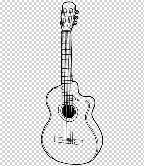 Guitarra Dibujo Blanco Y Negro