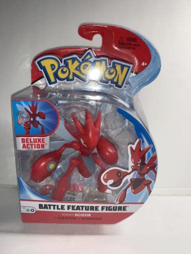 Mavin POKEMON SCIZOR BATTLE FEATURE FIGURE DELUXE ACTION BRAND NEW