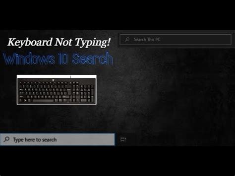 Keyboard Not Working In Windows Search Fix English Guide Youtube