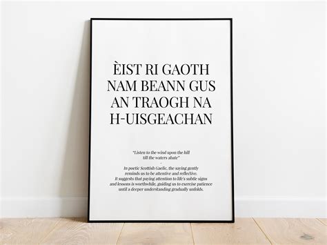 Ist Ri Gaoth Nam Beann Scottish Gaelic Phrase Digital Poster Celtic