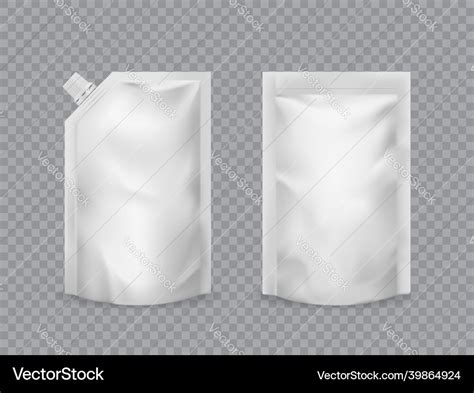 Doypack Pouch Realistic Food Packaging Mockup Vector Image