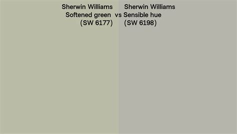 Sherwin Williams Softened Green Vs Sensible Hue Side By Side Comparison