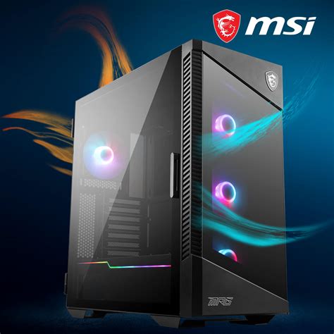 Msi Mpg Velox R Mid Tower Gaming Pc Case Tempered Glass Side