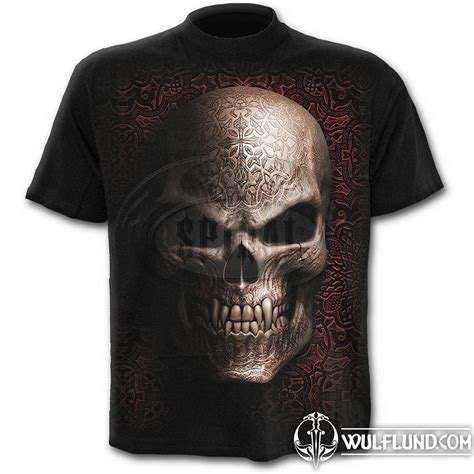 Goth Skull T Shirt Black T Shirts Pour Hommes Spiral Direct T Shirts