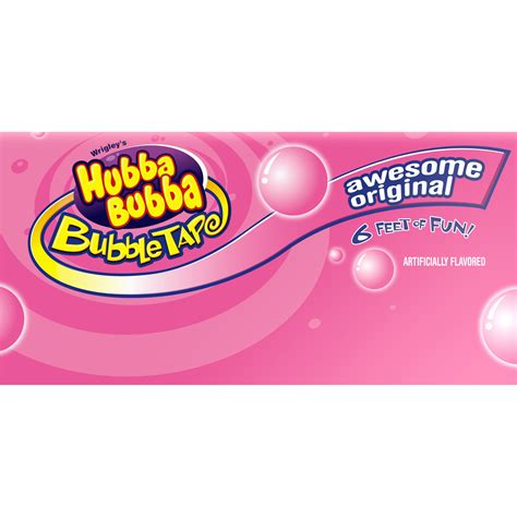 Hubba Bubba Original Bubble Gum Tape 6x2 Ounce Packs Bubblegum