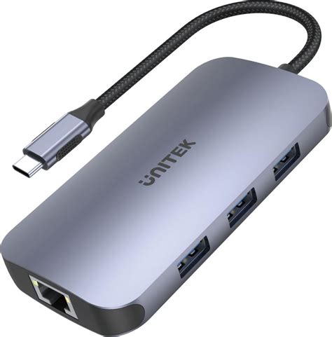 Unitek 1x Rj 45 1x Usb C 1x Usb C Pd 1x Sdhc 3x Usb A 32 Gen1