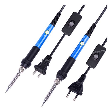 60W Adjustable Temperature Electric Soldering Iron With Switch Martview