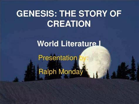 PPT GENESIS THE STORY OF CREATION PowerPoint Presentation Free