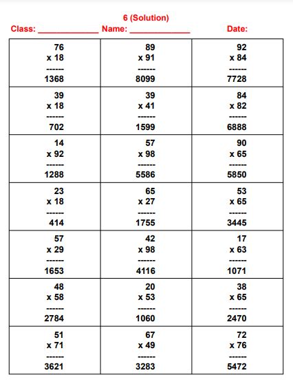 Multiplication Worksheets For kids | Made By Teachers