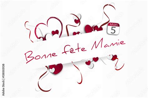 bonne fête mamie fête des grand mères 5 mars Stock Vector Adobe Stock