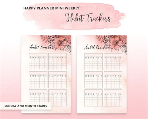 Happy Planner Habit Tracker Printable