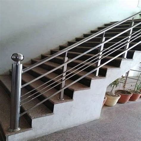 Silver Stairs 304 Stainless Steel Staircase Railing For Home At Rs 850