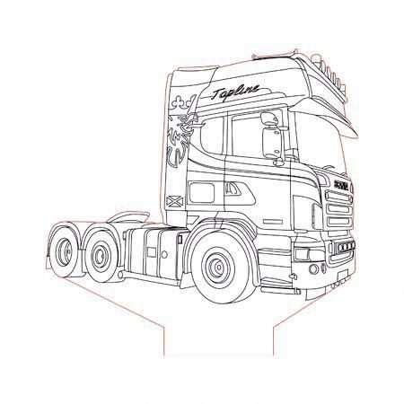 Vrachtwagen Kleurplaten Scania 745 X 1023 Pixel