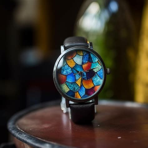 premium photo     black band   colorful pattern