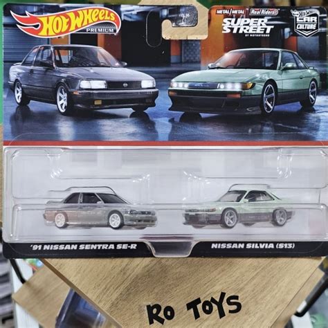 HOT WHEELS PREMIUM TWIN PACK 91 NISSAN SENTRA SE R NISSAN SILVIA S13