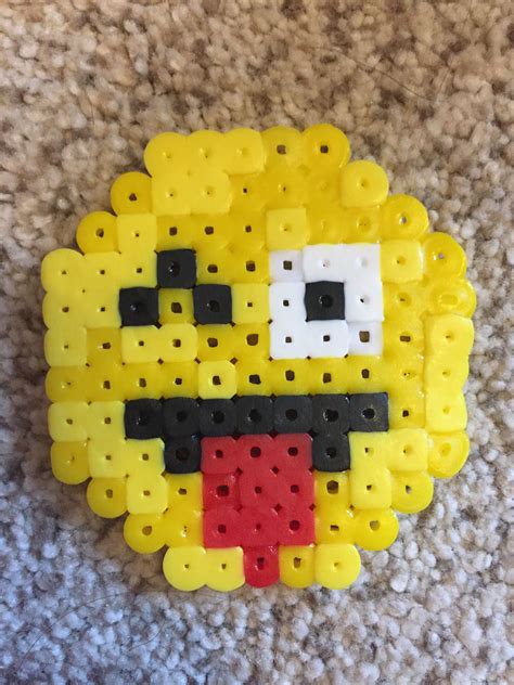 Emoji Face Perler Bead Pattern Diy Paper Crafts Decoration Perler