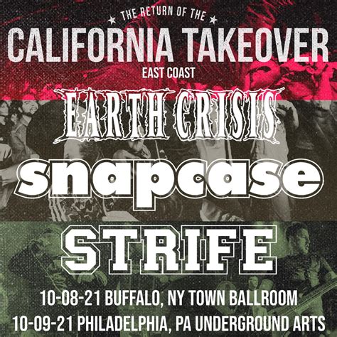 Earth Crisis Snapcase Strife Announce East Coast Shows Metal Anarchy