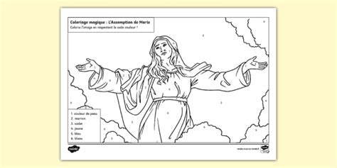 Coloriage Magique L Assomption Professor Feito Twinkl