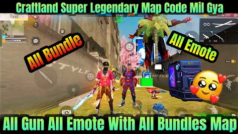 Craftland All Bundles All Emote All Evo Gun Map Code Ff New Craftland