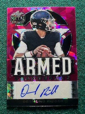 2022 Leaf Metal Draft Desmond Ridder Rookie Auto Crystal Pink 7 10