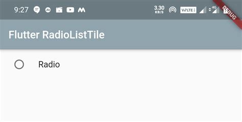 Flutter Radio Listtile