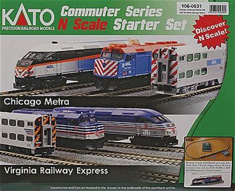 Kato MP36PH Commuter Train Starter Set - Metra N Scale Model Train Set ...