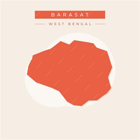 Premium Vector | Vector illustration vector of barasat city map