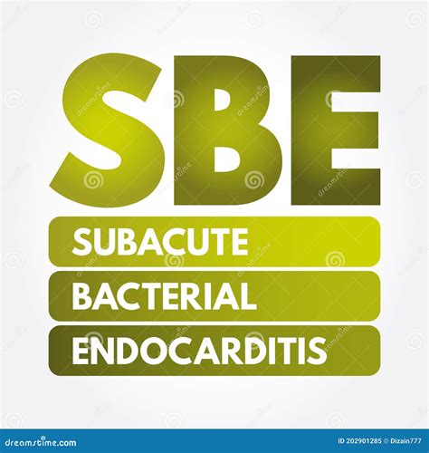 Sbe Subacute Bacterial Endocarditis Acronym Stock Illustration