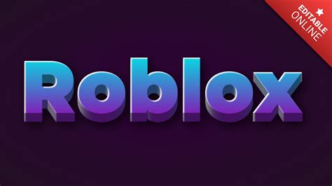 Roblox Magico 3D Blu Viola Generatore Di Effetti Di Testo