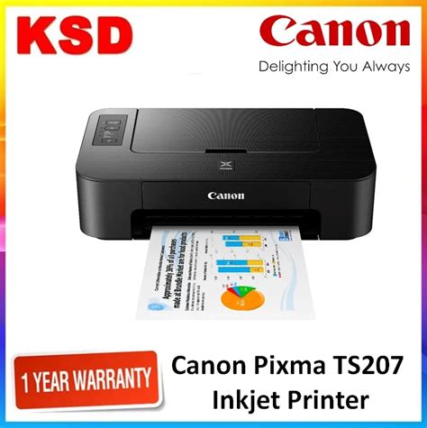 Canon Pixma Ts207 Single Function Inkjet Printer Print Include Canon