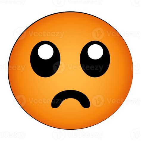 Emoji be concerned isolated cartoon design on transparent background ...