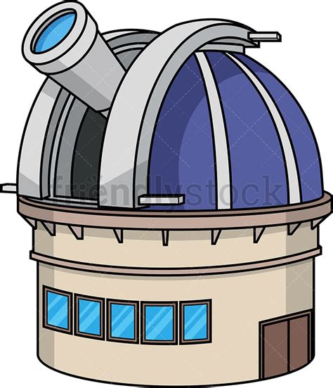 Space Observatory Cartoon Clipart Vector - FriendlyStock